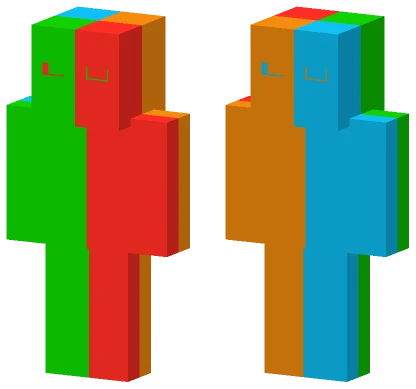 Opposite Colors Outfit Minecraft skin