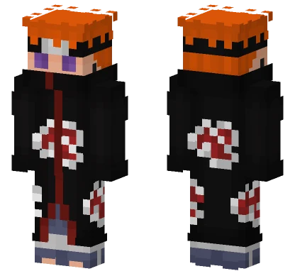 Orange Akatsuki Cloak Minecraft skin