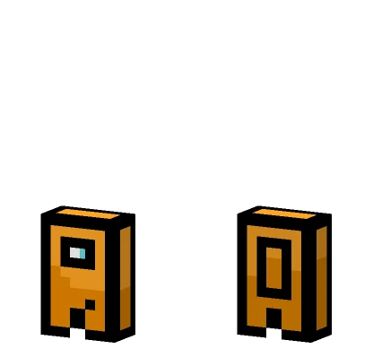 Orange Among Us Character Minecraft skin
