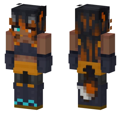 Orange and Black Dog Minecraft skin