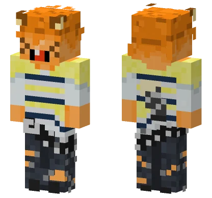 Orange and Black Hoodie Minecraft skin