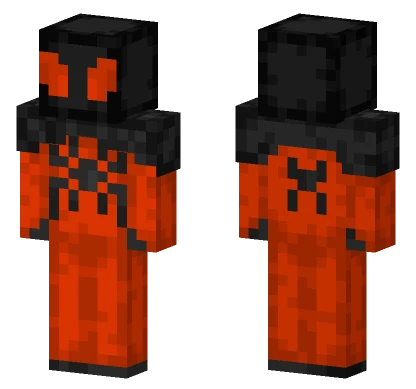 Orange and Black Spiderman Minecraft skin
