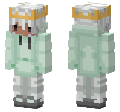 Orange and White Mage Minecraft skin