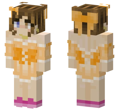 Orange Bikini Girl Minecraft skin