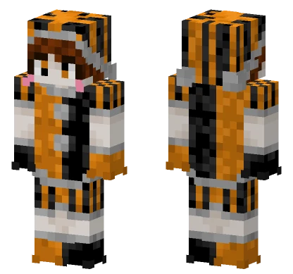 Orange Black Pomni Minecraft skin
