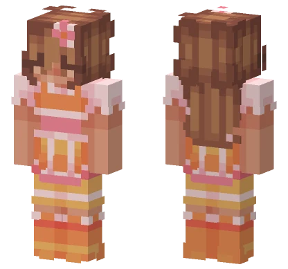 Orange Blossom Girl Minecraft skin
