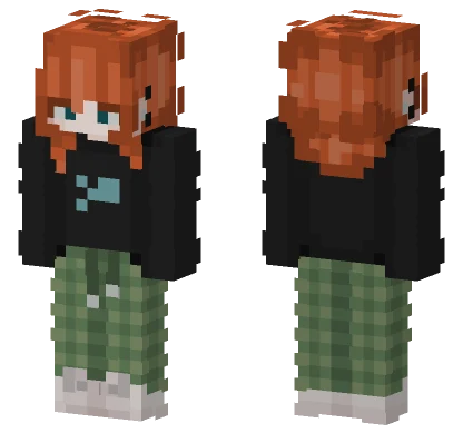 Orange Cat Girl Minecraft skin