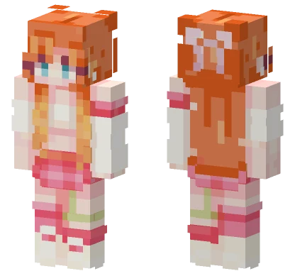 Orange Cat Girl Minecraft skin