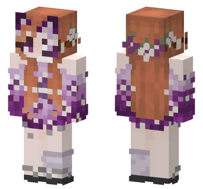 Orange Cat Girl Minecraft skin