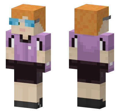 Orange Cat Girl Minecraft skin