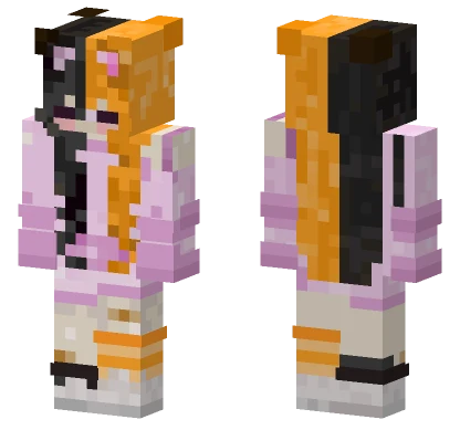 Orange Cat Pajamas Minecraft skin