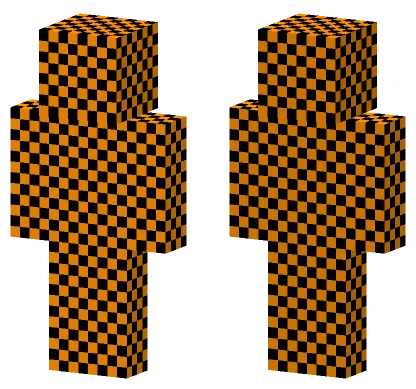 Orange Checkerboard Minecraft skin