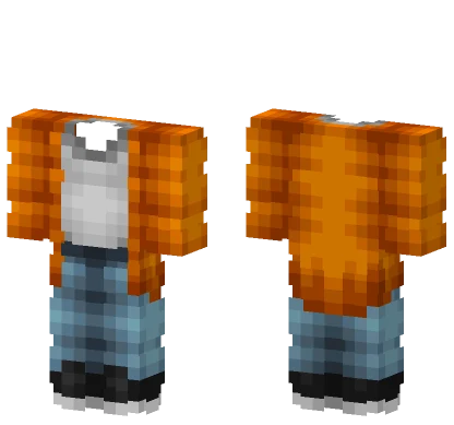 Orange Coat White T Jeans Minecraft skin