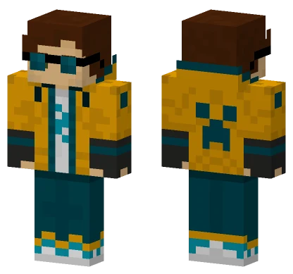Orange Cool Guy Minecraft skin