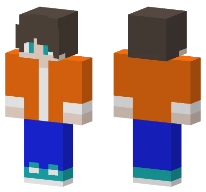 Orange Dinosaur Boy Minecraft skin
