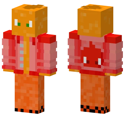Orange Fire Creature Minecraft skin