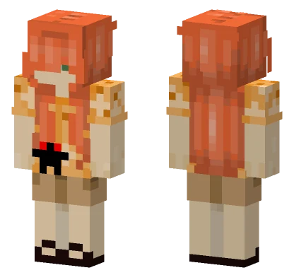 Orange Flame Warrior Minecraft skin