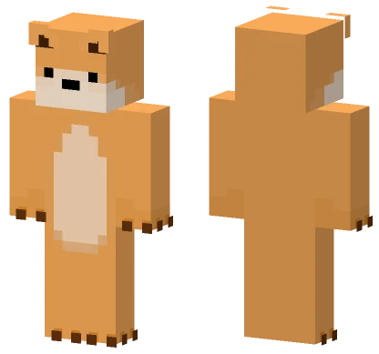 Orange Fox Fur Minecraft skin