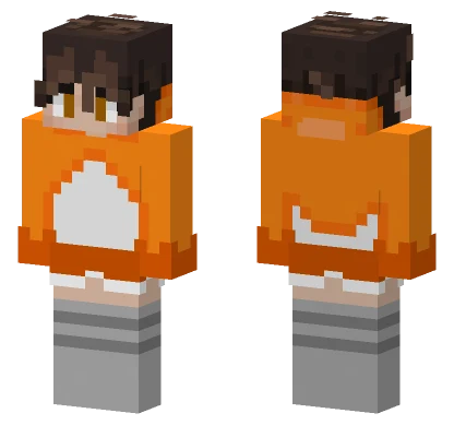 Orange Fox Guy Minecraft skin