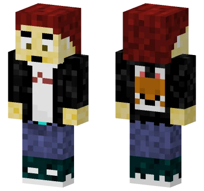 Orange Fox Hoodie Minecraft skin