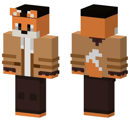 Orange Fox No Glasses Minecraft skin