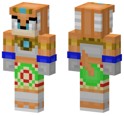 Orange Fox Warrior Minecraft skin