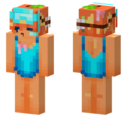 Orange Fruit Girl Minecraft skin