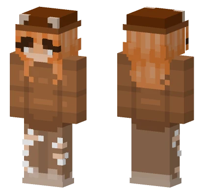 Orange Girl Minecraft skin