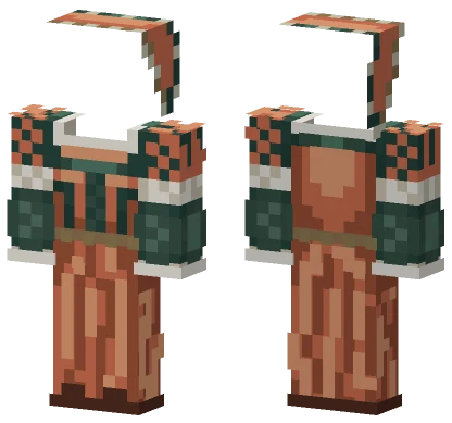 Orange Green Tudor Dress Minecraft skin