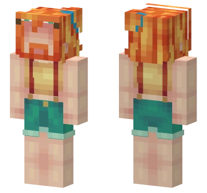 Orange Hair Girl Minecraft skin