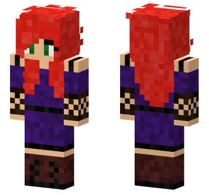 Orange Haired Girl Minecraft skin