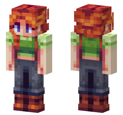Orange Haired Girl Minecraft skin