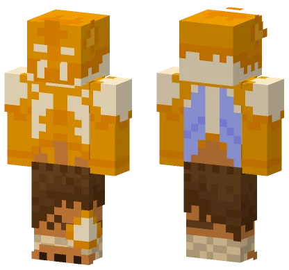 Orange Hooded Figure Minecraft skin