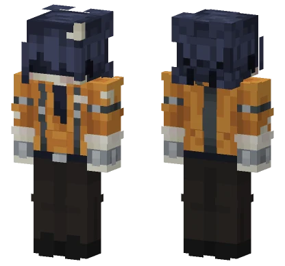 Orange Hoodie Boy Minecraft skin
