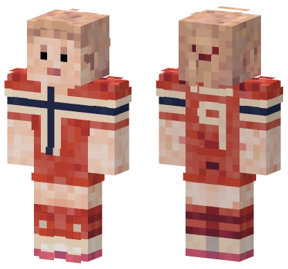 Orange Hoodie Player Minecraft skin