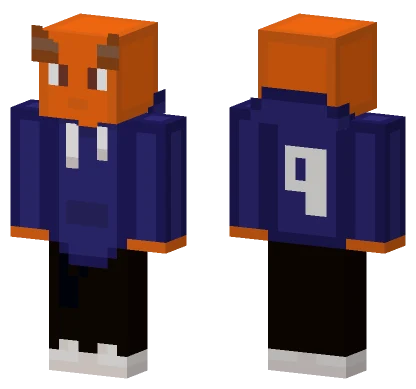 Orange Imp Hoodie Minecraft skin