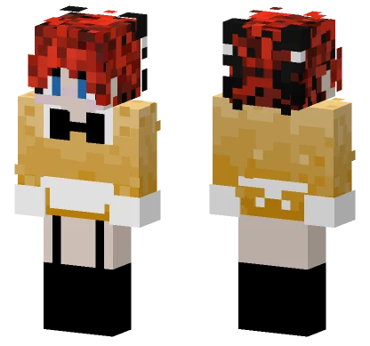 Orange Maid Boy Minecraft skin