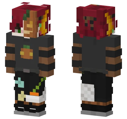 Orange Pumpkin Boy Minecraft skin