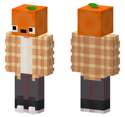 Orange Pumpkin Head Minecraft skin