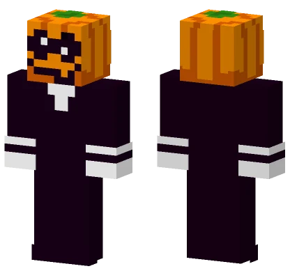 Orange Pumpkin Head Minecraft skin