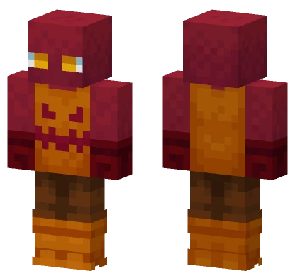 Orange Pumpkin Wizard Minecraft skin