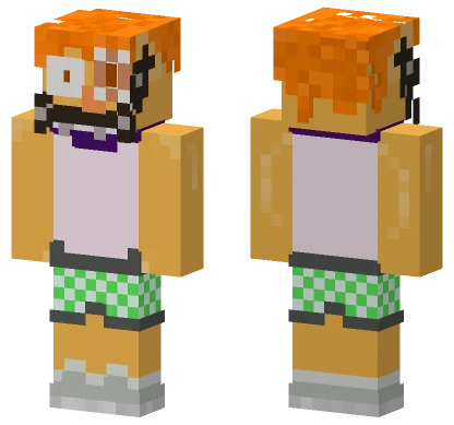 Orange Robot Character Minecraft skin