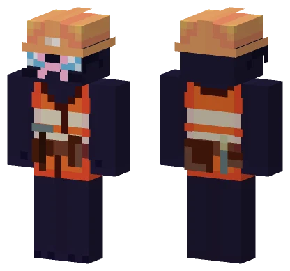 Orange Safety Vest Minecraft skin