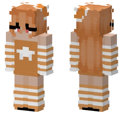 Orange Striped Outfit Minecraft skin