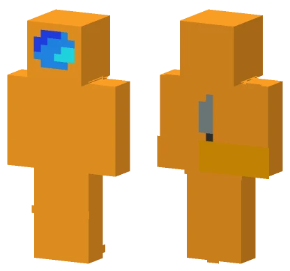 Orange Sussy Imposter Minecraft skin