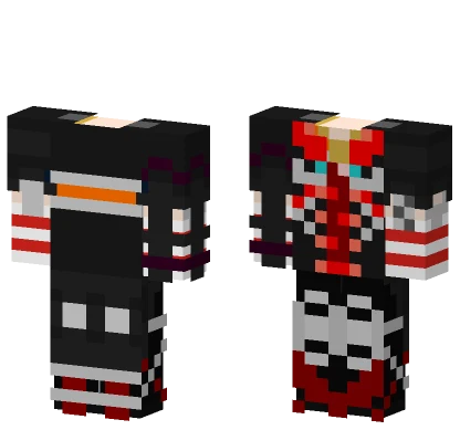 Orange Tech Armor Minecraft skin