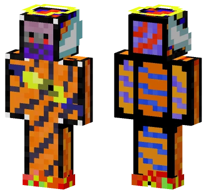 Orange Tiger Stripes Minecraft skin