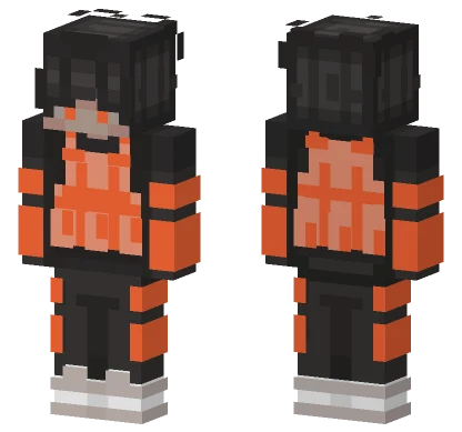 Orange Vest Outfit Minecraft skin