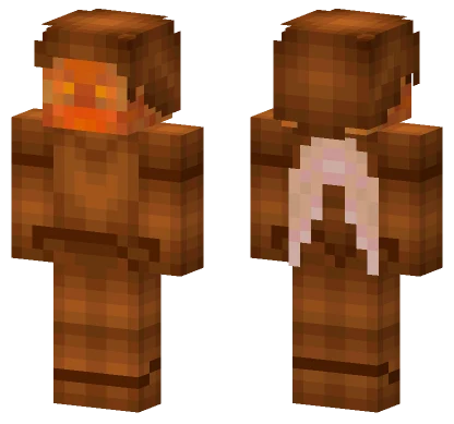 Orange Vex Steve Minecraft skin