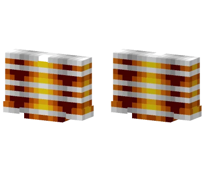 Orange Yellow Flame Stripes Minecraft skin